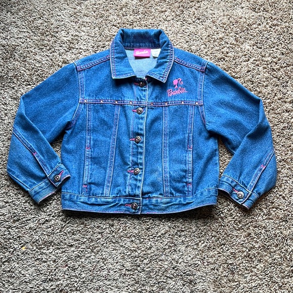 Barbie Jackets & Coats Vintage Girls Barbie Denim Jean Jacket